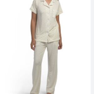 Nicole Miller Cream Pajama Set